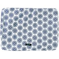 Greenie Food Cover Loose Rectangular Shweshwe - Blue on White